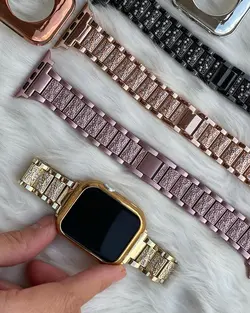 بند اپل واچ استیل دیاموند تسمه ای کارتیر