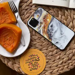 قاب موبایل آیفون ماربل شن طلایی (1051)