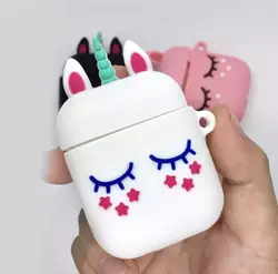 کاور ایرپاد یونیکورن شاخدار چشم بسته سیلیکونی
