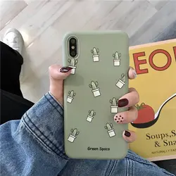 قاب موبایل آیفون کاکتوس سبز
