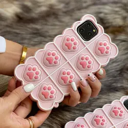 قاب موبایل آیفون فیجت پنجه گربه صورتی