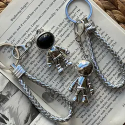 آویز و جاکلیدی فضانورد نقره ای کروم