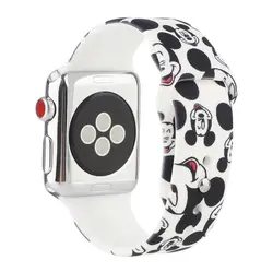بند اپل واچ میکی اموشن سیاه و سفید