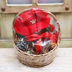 پکیج سبد گل رز جاودان ، عروسک و شکلات Jasmine