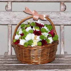 سبد گل داوودی Happy Day