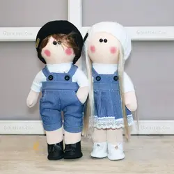 عروسک روسی Anna + گل رز هلندی