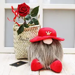 سِت سبد عروسک لی لی پوت کلاه شاپو + گل رز هلندی