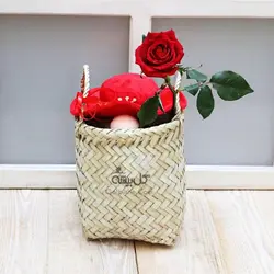 سِت سبد عروسک لی لی پوت کلاه شاپو + گل رز هلندی