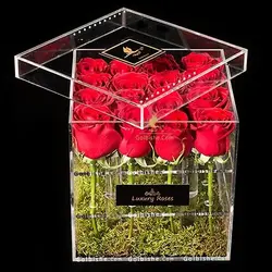 جعبه گل پرنسا 20،16،9 شاخه گل رز هلندی