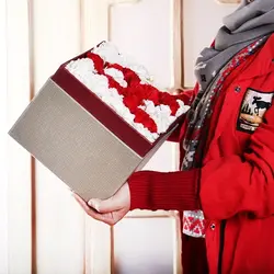 جعبه گل ژیوا نقره ای مدل حروف ( تمام حروف )