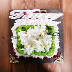 کیک تولد گل داوودی سه طبقه