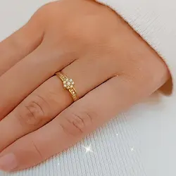 انگشتر طلا مدل فلاور P0085