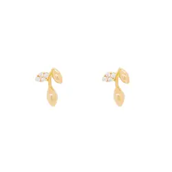 گوشواره طلا طرح برگ P0040