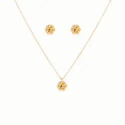 نیمست طلا طرح گل رز P0020