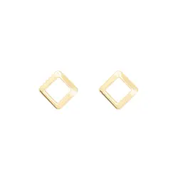 گوشواره طلا طرح لوزی GE014