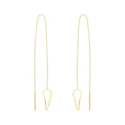 گوشواره بخیه ای طرح پر GE004