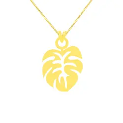 گردنبند طلا طرح برگ GN003