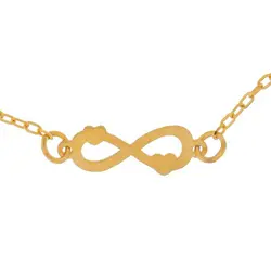 پابند طلا طرح بینهایت و قلب GAN005