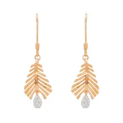 گوشواره طلا طرح برگ C0016