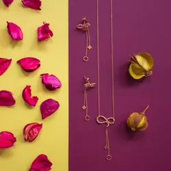 نیمست طلا طرح پاپیون C0030