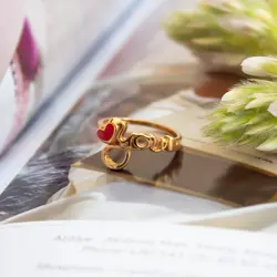 ست طلا طرح عشق C0021