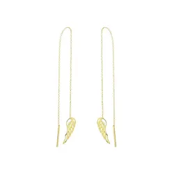 گوشواره بخیه ای طرح پر GE002