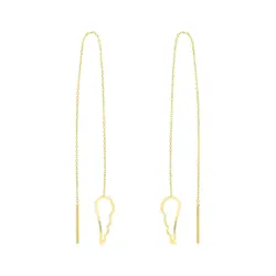 گوشواره بخیه ای طرح پر GE004