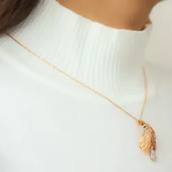 نیمست طلا طرح برگ C0016