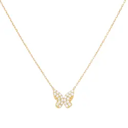 گردنبند طلا طرح پروانه PB003