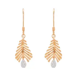 گوشواره طلا طرح برگ C0016