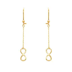 گوشواره آویز بینهایت F0004