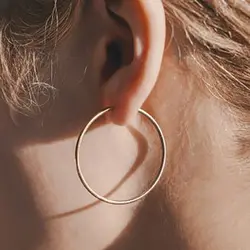 گوشواره طلا حلقه ای D0049