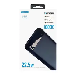 پاوربانک VERITY 10000mAh فست شارژ مدل PP139 مشکی