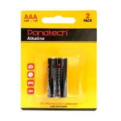 باتری نیم قلمی Panatech آلکالاین کارتی 2 عددی