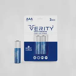 باتری نیم قلمی VERITY الترا آلکالاین کارتی 2 عددی