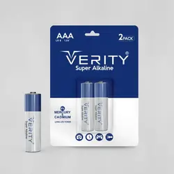 باتری نیم قلمی VERITY سوپر آلکالاین کارتی 2 عددی