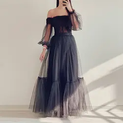 پیراهن ماکسی تاپ لکس و آستین تور