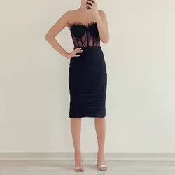 پیراهن شب میدی تاپ لکس دراپه