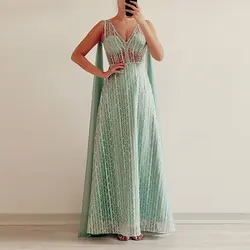 پیراهن کار شده ماکسی تیفانی