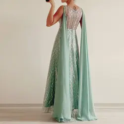 پیراهن کار شده ماکسی تیفانی