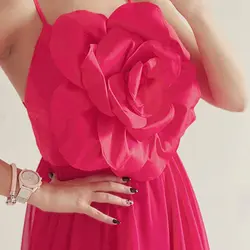 پیراهن ماکسی رز قرمز