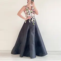 پیراهن ماکسی تافته گل برجسته