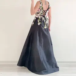 پیراهن ماکسی تافته گل برجسته