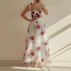 پیراهن تاپ لکس اورگانزا گل دار