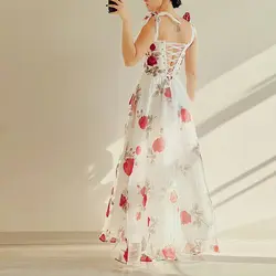 پیراهن تاپ لکس اورگانزا گل دار