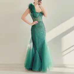 پیراهن ماکسی تاپ لکس جسمیکو سبز