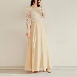 پیراهن کار شده با دامن حریر نود