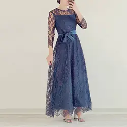 پیراهن ماکسی دانتل و ساتن