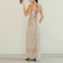 پیراهن ماکسی گلدن طرح شعله