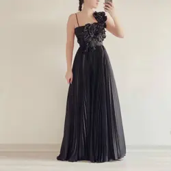 پیراهن ماکسی پیلیسه مشکی